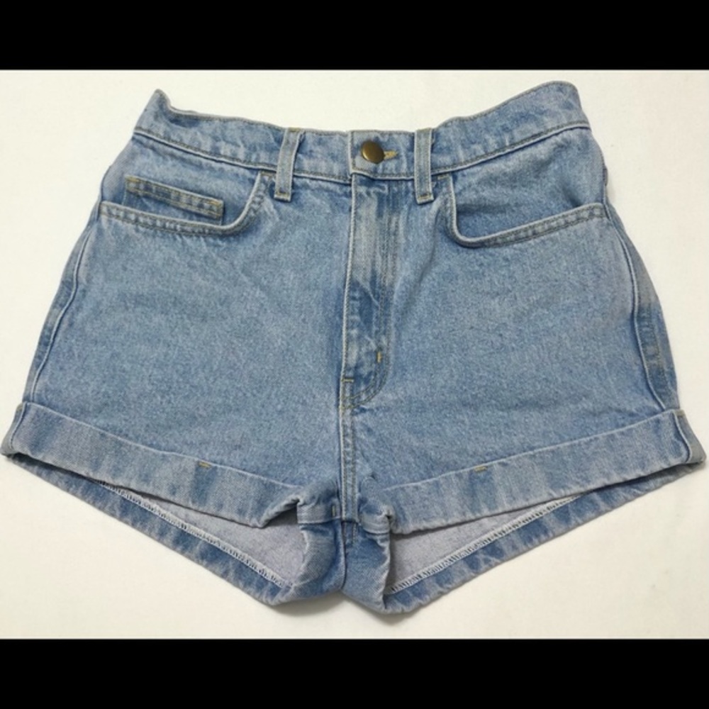 American Apparel High Waist Denim Shorts
